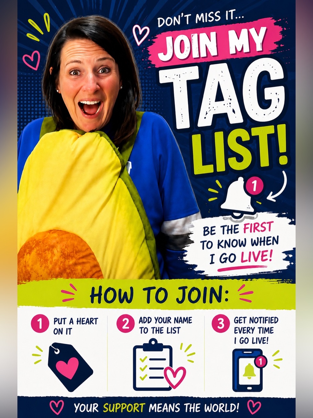 TAG LIST FOR MY LIVE SHOWS!